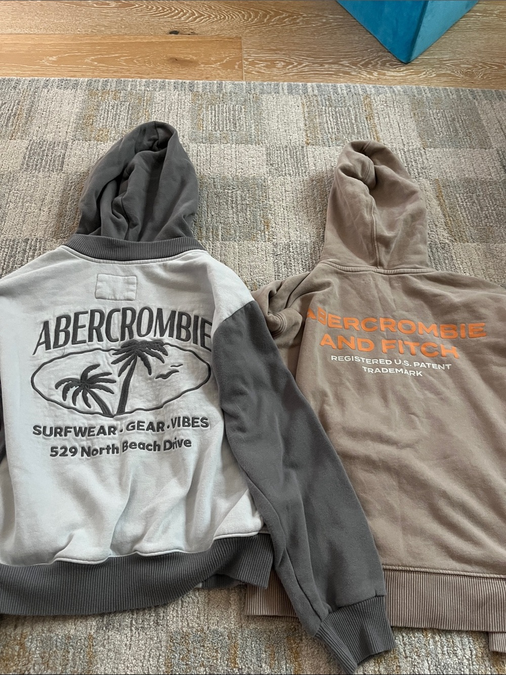 Lot of 2 kids 9/10 Abercrombie & Fitch Hooded hoodie Jacket boys